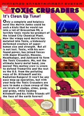 Toxic Crusaders (USA) box cover back